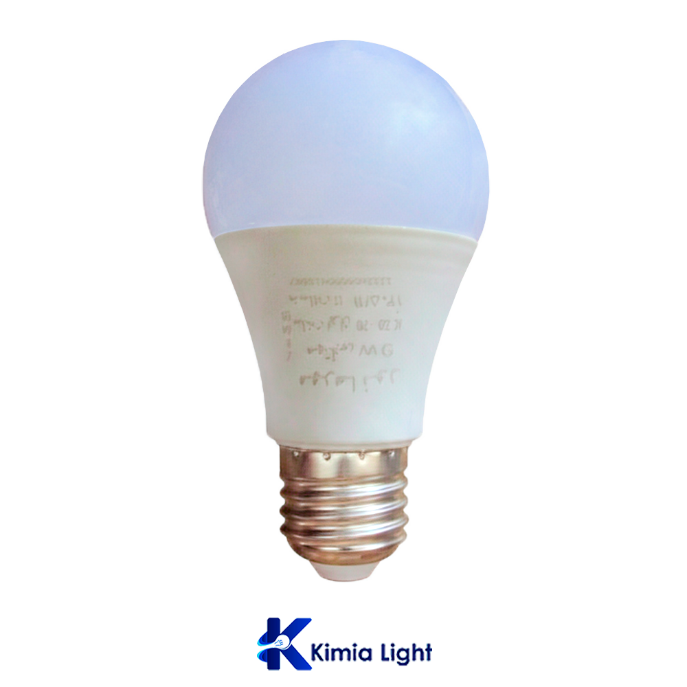 لامپ حبابی 9 وات مهرسانور _ صنایع روشنایی کیمیا